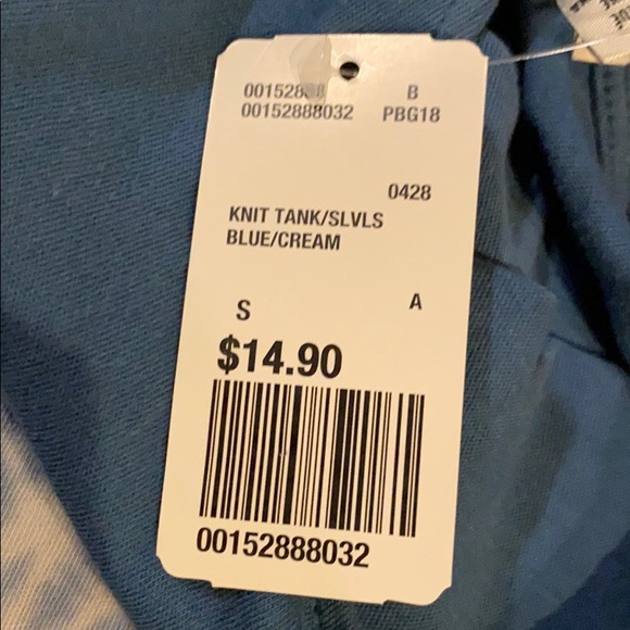 Forever 21 Blue Tie Dye Cropped Tank - Picture 3 of 4